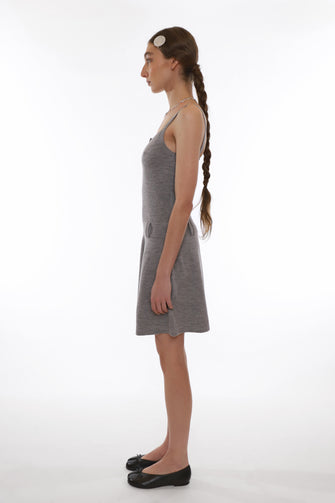 GLACE DRESS IN HEATHER GREY