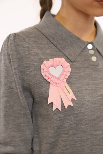 MINI I LOVE YOU BROOCH IN PINK