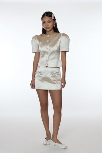 BONNY JACKET IN CHAMPAGNE SATIN