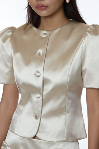 BONNY JACKET IN CHAMPAGNE SATIN