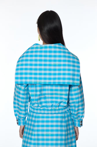 FARRO JACKET IN CERULEAN PLAID