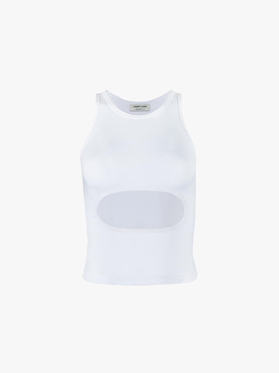 Riblet Tank in Blanc