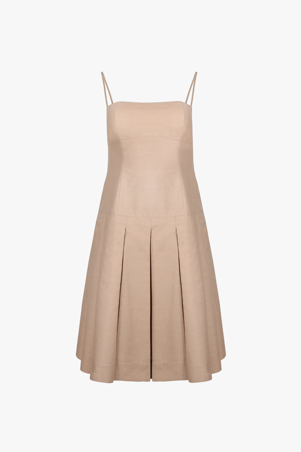 ROO DRESS IN TAUPE