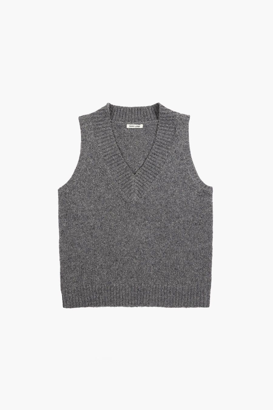 V neck sweater vest in grey