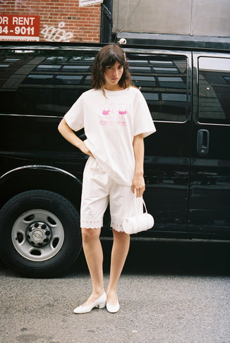 PEPITA SHORTS IN WHITE