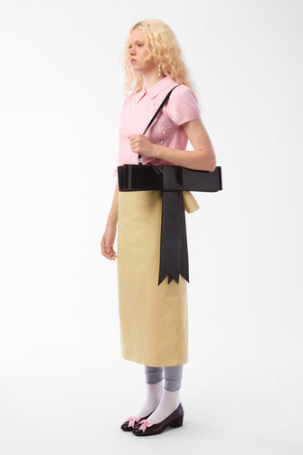 BOW BAG IN BRUSHED BROWN