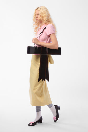 BOW BAG IN BRUSHED BROWN