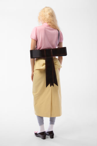 BOW BAG IN BRUSHED BROWN