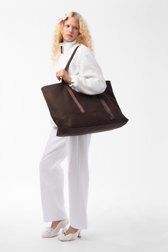 JUMBO TOTE IN BRUNETTE