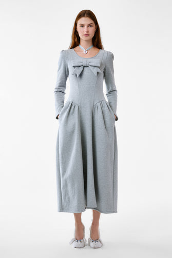 BRUSSELS DRESS IN HEATHER GREY