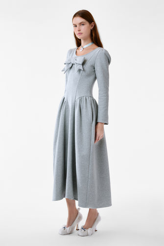 BRUSSELS DRESS IN HEATHER GREY