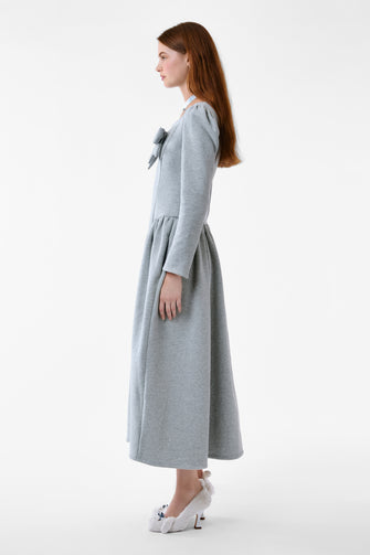 BRUSSELS DRESS IN HEATHER GREY