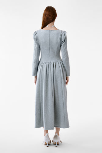 BRUSSELS DRESS IN HEATHER GREY
