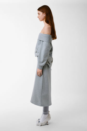 SHIBA SKIRT IN HEATHER GREY
