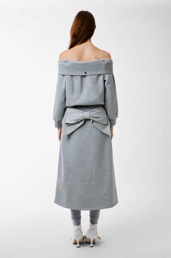 SHIBA SKIRT IN HEATHER GREY