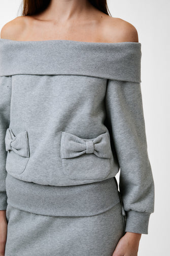 NESTON SWEATSHIRT IN HEATHER GREY