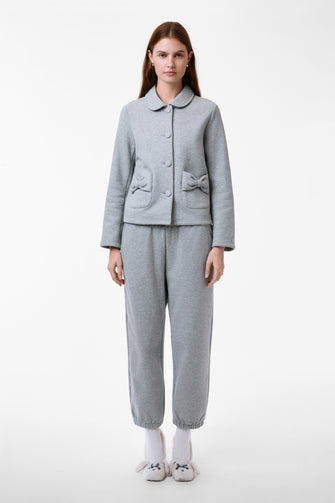 DIMPLE SWEATPANT IN HEATHER GREY