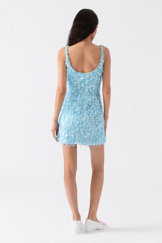SIMON DRESS IN ICE BLUE CONFETTI