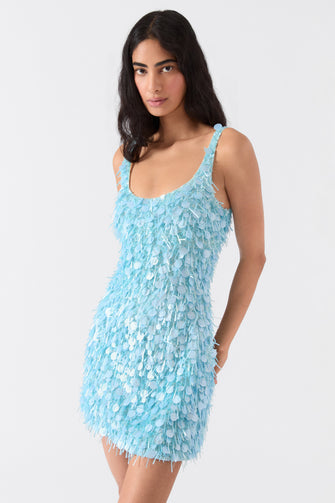 SIMON DRESS IN ICE BLUE CONFETTI