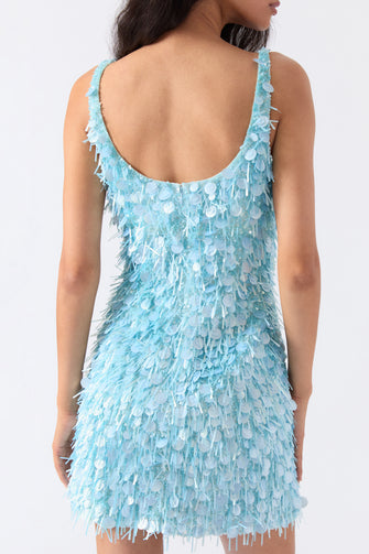 SIMON DRESS IN ICE BLUE CONFETTI