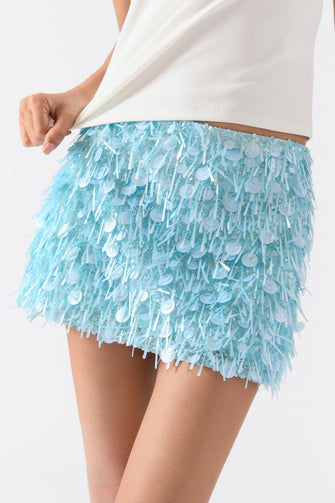 JUICE SKIRT IN ICE BLUE CONFETTI
