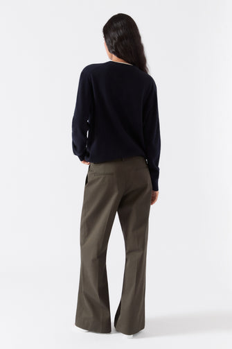 GLASS PANT IN OLIVE
