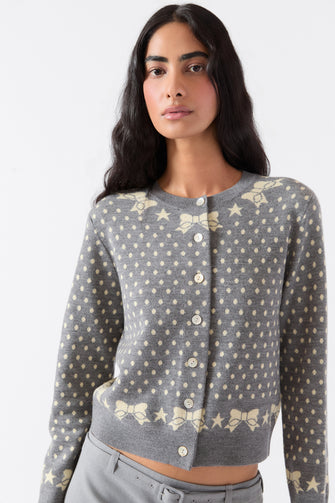 DUCKLING CARDIGAN IN GREY