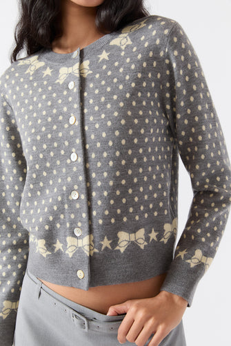 DUCKLING CARDIGAN IN GREY