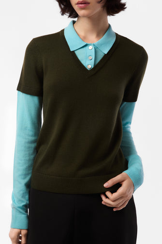 LOTTIE SWEATER IN AQUA FERN