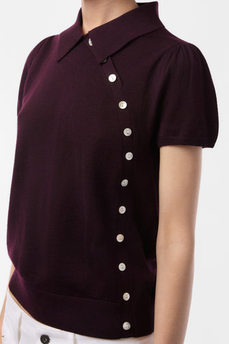 BIRDIE SWEATER IN BURGUNDY