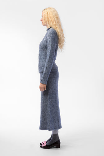 CURIO SWEATER IN ICE BLUE TINSEL