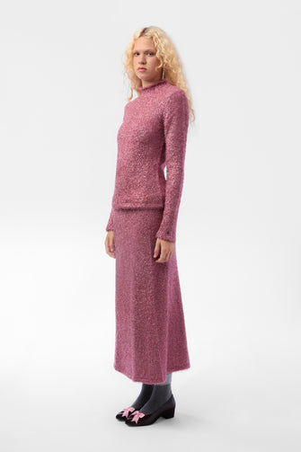 CURIO SWEATER IN PINK TINSEL