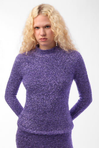 CURIO SWEATER IN PURPLE TINSEL