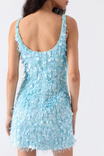 SIMON DRESS IN ICE BLUE CONFETTI