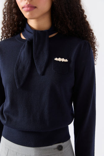 SHELTIE SWEATER IN NAVY