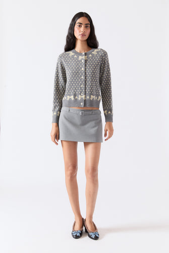 DUCKLING CARDIGAN IN GREY