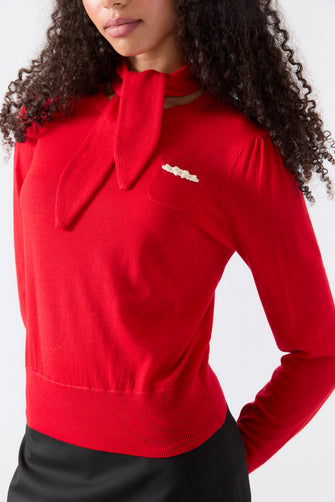 SHELTIE SWEATER IN RED