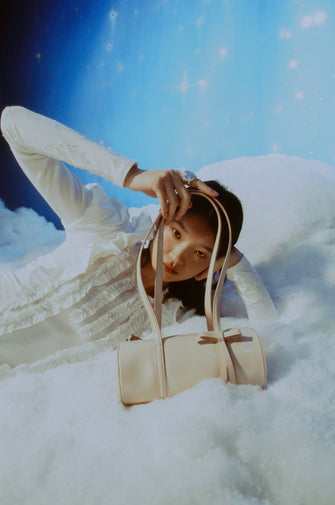 PENCIL CASE BAG IN PALE PINK