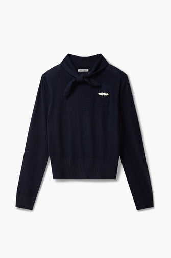 SHELTIE SWEATER IN NAVY