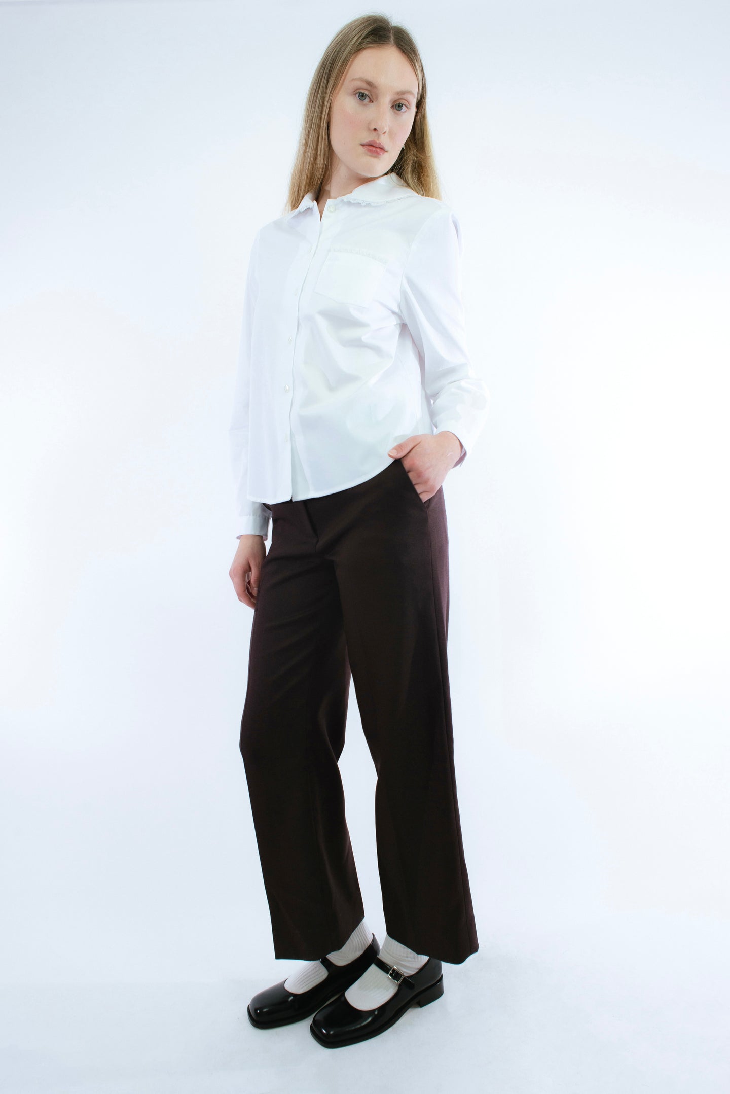 BOXY PANT IN BROWN