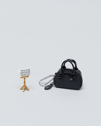 MINI SECURE BAG KEYCHAIN IN BLACK