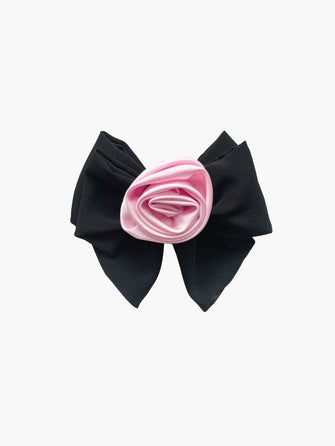 CORSAGE HAIR BOW IN PINK