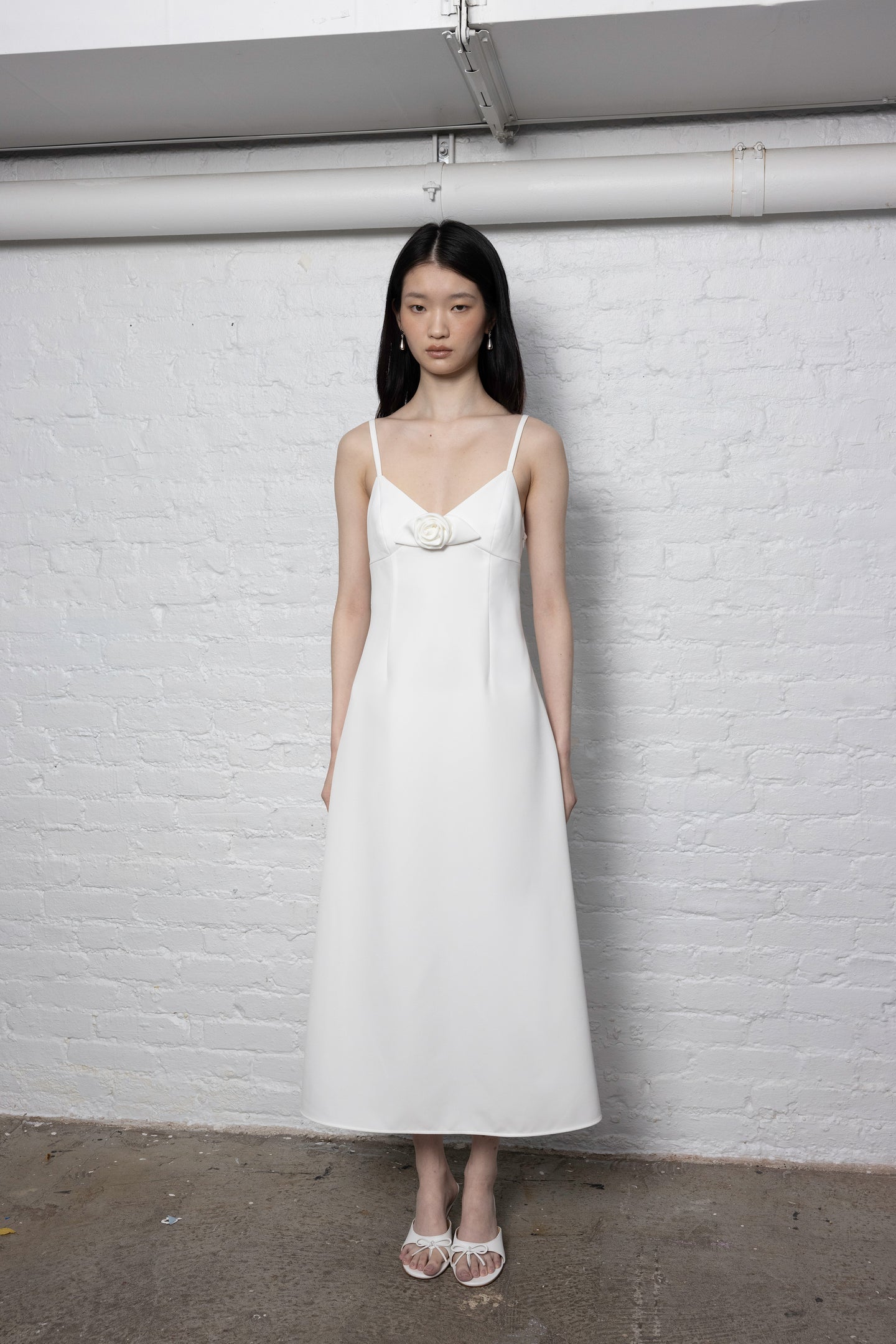 Pilton Dress In White | Size: 0 by Sandy Liang Pilton Dress In White | Size: 0 by Sandy Liang