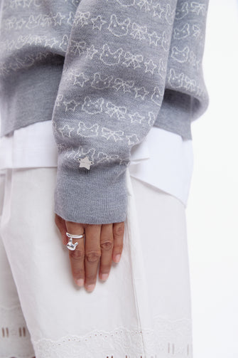 STERLING SILVER TERMINATOR DROPLET RING