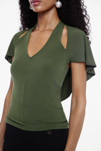 BELLINI TOP IN OLIVE