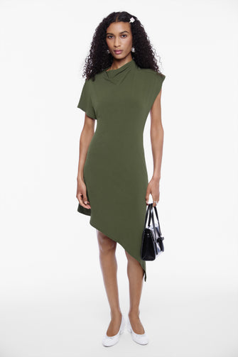 SONAR DRESS IN OLIVE