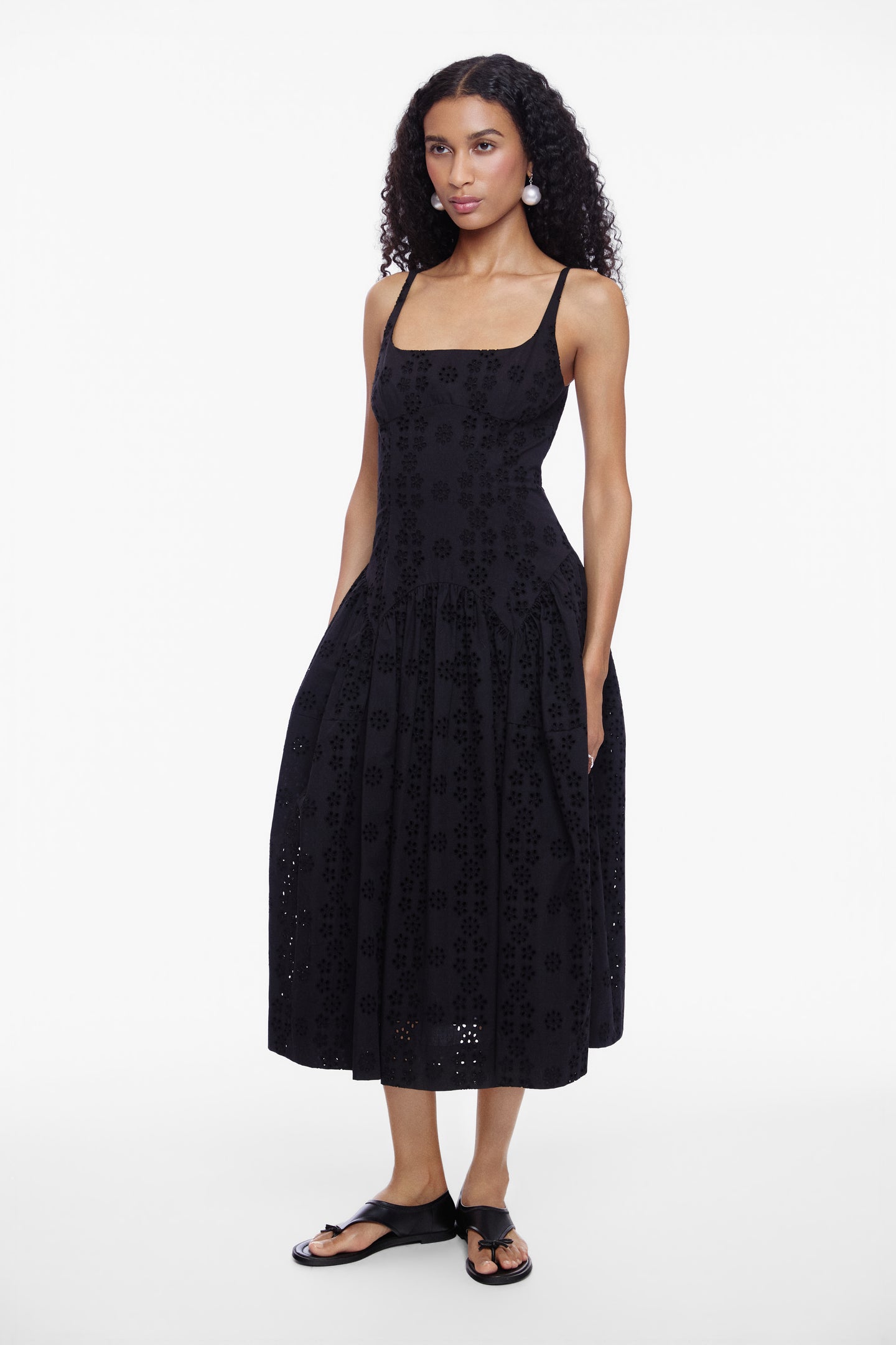 Cricket Dress In Black Eyelet