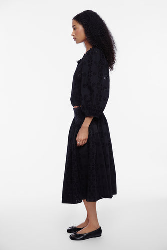 MURANO SKIRT IN BLACK EYELET