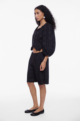 PEPITA SHORTS IN BLACK