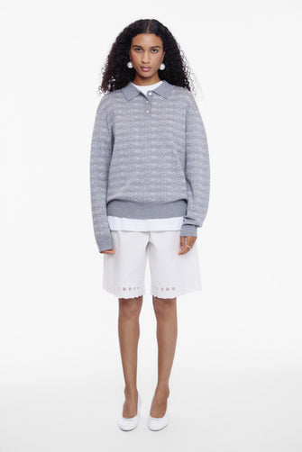 WOODS SWEATER IN GREY WASHI BUNNY
